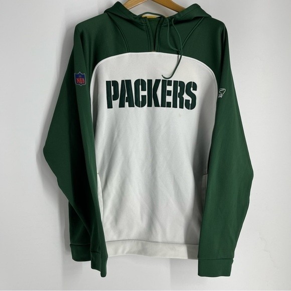 Reebok Other - NFL Green Bay Packers Jacket Mens Large Green White Football Reebok Sport Hoodie